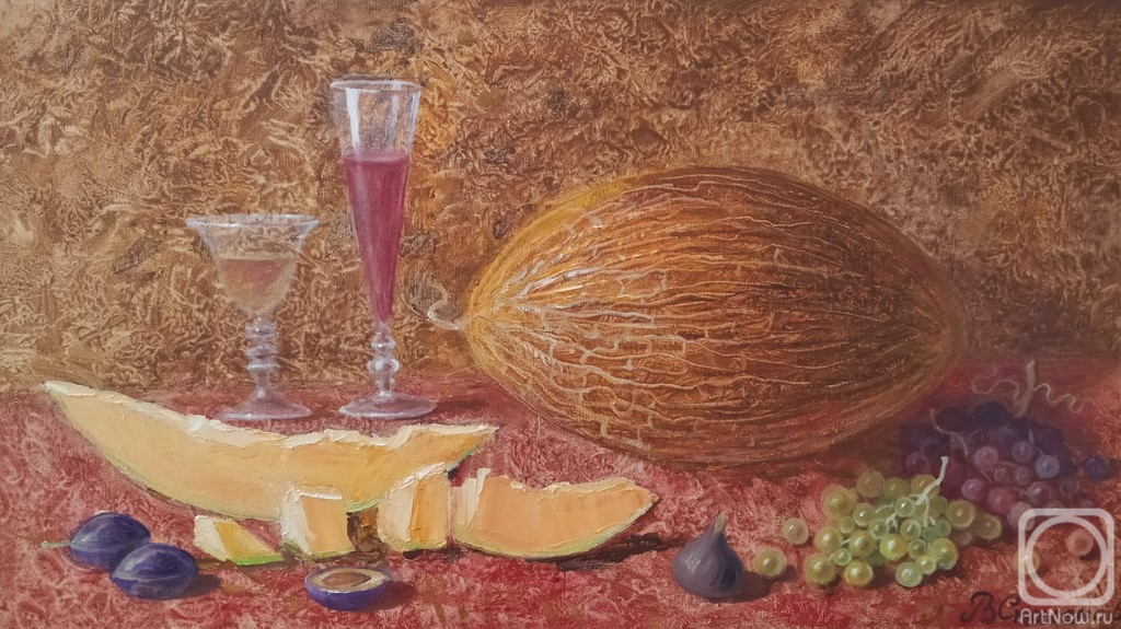 Spasenov Vitaliy. Still life with melon