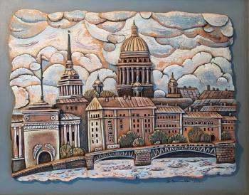 Saint Petersburg. Palace Bridge (Handmade Ceramics). Ustinova Vera