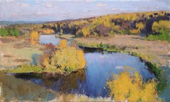 Golden autumn on the Piana River (etude). Zhilov Andrey