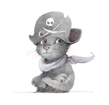 Cat Tikhon as a pirate. Kozlov Valeriy