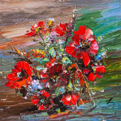 Scarlet poppies (Oil Painting Poppies). Rodries Jose