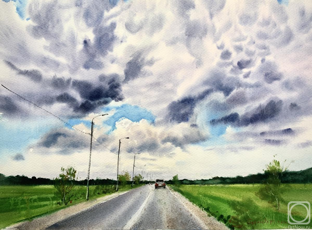 Gorbacheva Evgeniya. Road and clouds #2