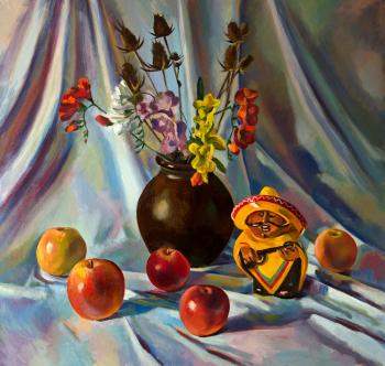 Still life with a Mexican statuette. Manakyan David