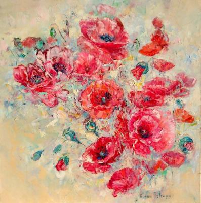 Dance of the Scarlet Poppies (Flowers Without Vases). Ostraya Elena