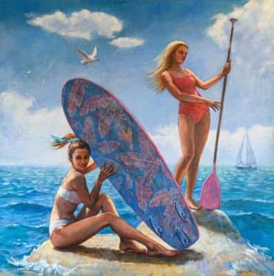 ctive summer (Genre Oil Painting To Buy). Simonova Olga