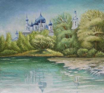 Temple by the river. Gaponov Sergey