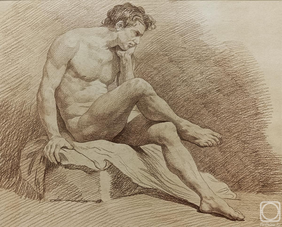 Ramonova Olga. Copy of Louis Jean-Franois Lagren "Nude Seated Man"