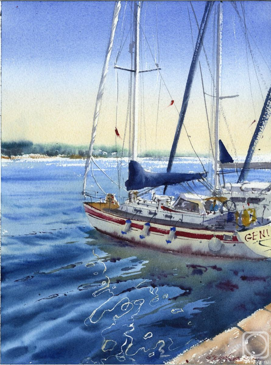 Gorbacheva Evgeniya. Yachts at anchor #10