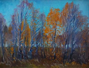 Autumn day. Birches. Melnikov Aleksandr