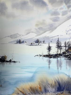 Blue lake in the mountains #2 (Mountains Landscapes). Gorbacheva Evgeniya