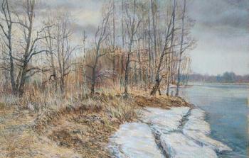 Along the river bank (series "Spring on the Volga"). Sytin Albert
