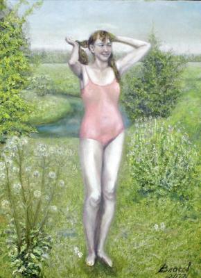 A girl in a swimsuit. Vlasov Vyacheslav