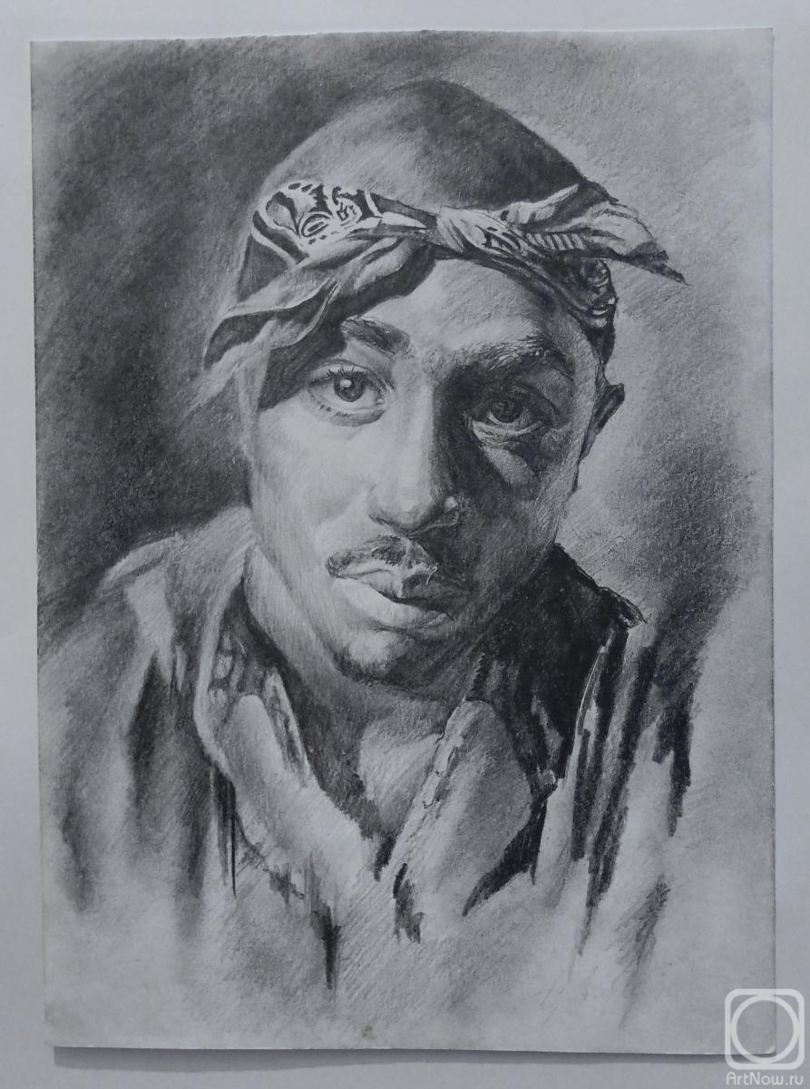 Selivanov Dmitriy. Portrait of rapper Tupac Shakur