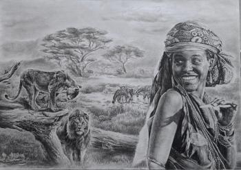 African motifs (Landscape Pencil). Selivanov Dmitriy