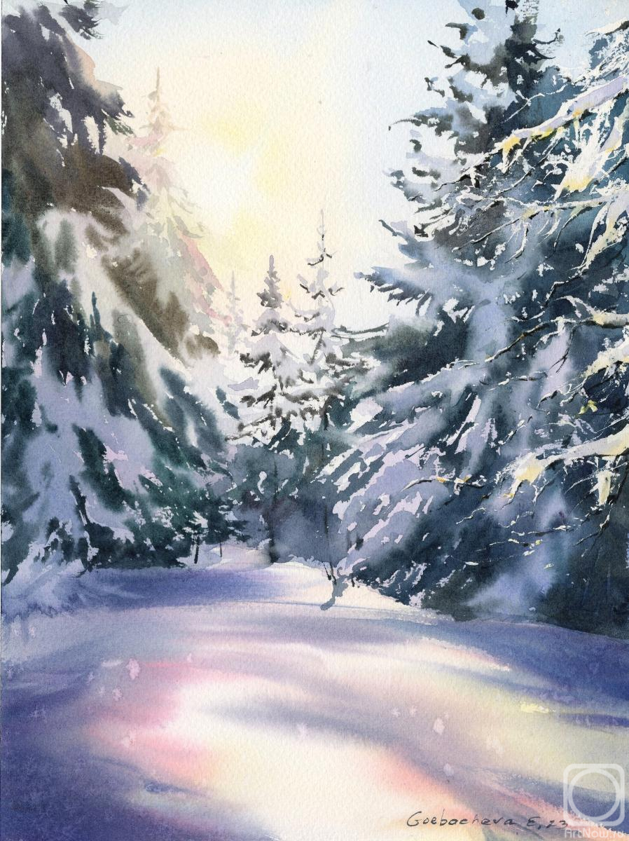 Gorbacheva Evgeniya. Winter forest in the sunlight #4