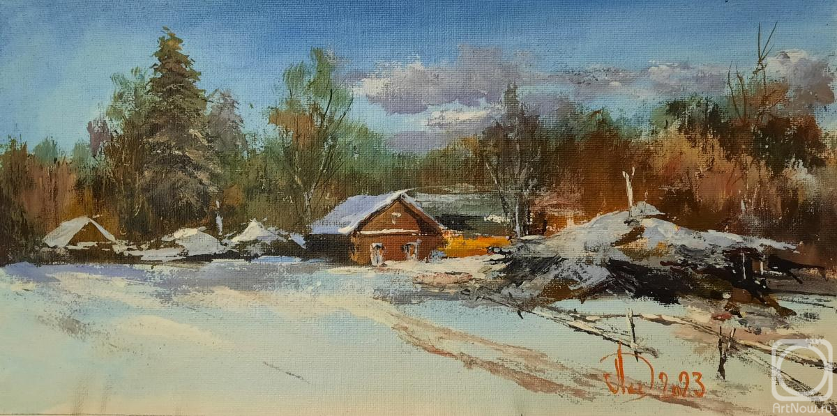 Lednev Alexsander. Village in winter