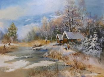 Houses by the river (The Picture In The House). Lednev Alexsander