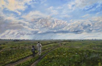 On the road with clouds