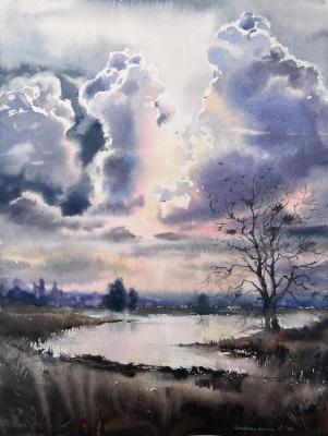 River and clouds #2 (Trees And Sky). Gorbacheva Evgeniya