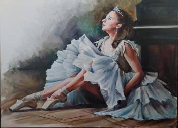 "Expectation" (Painting With A Dancer). Kotova Larisa