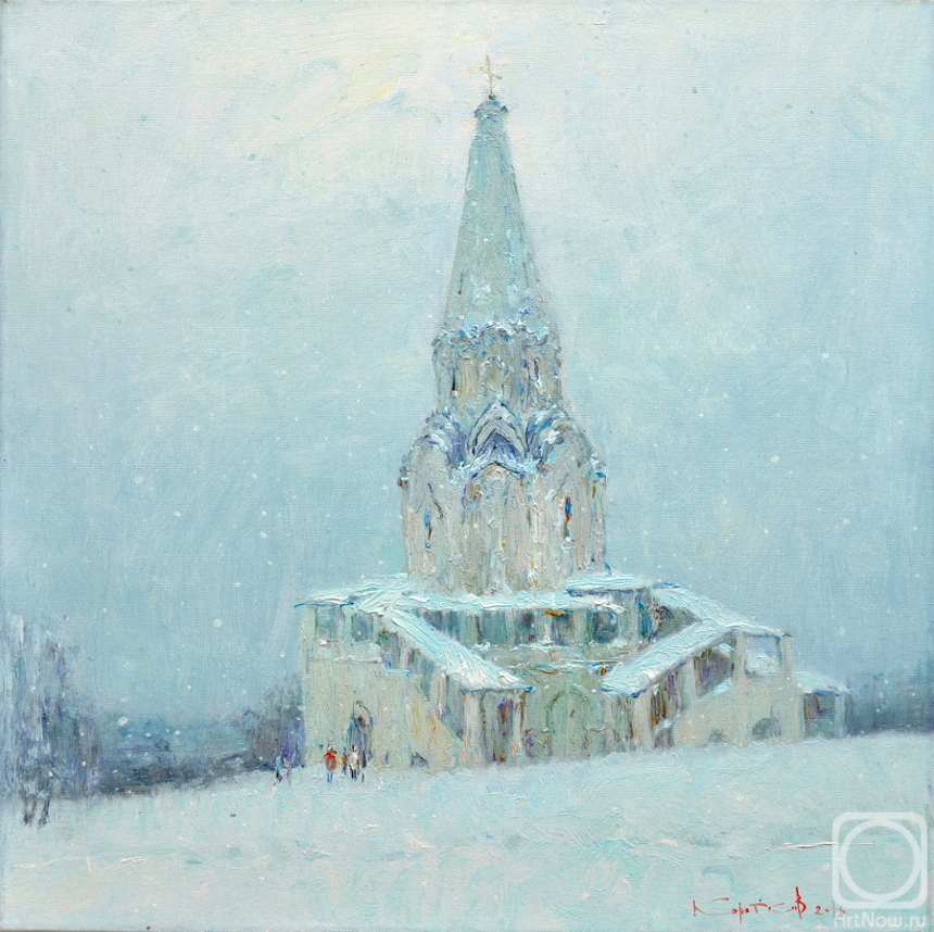 Korotkov Valentin. Snowfall in Kolomenskoye