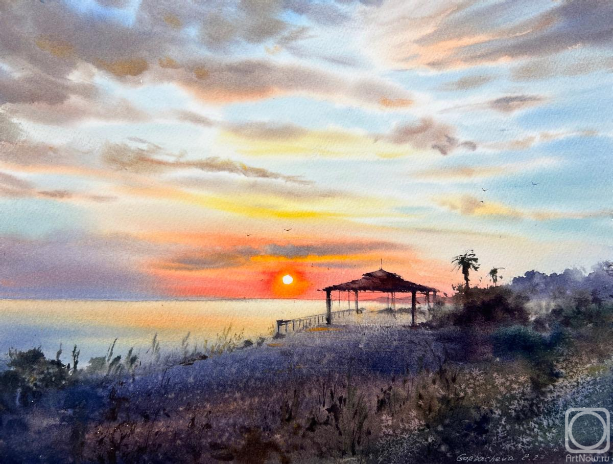 Gorbacheva Evgeniya. Sunset on the sea #6