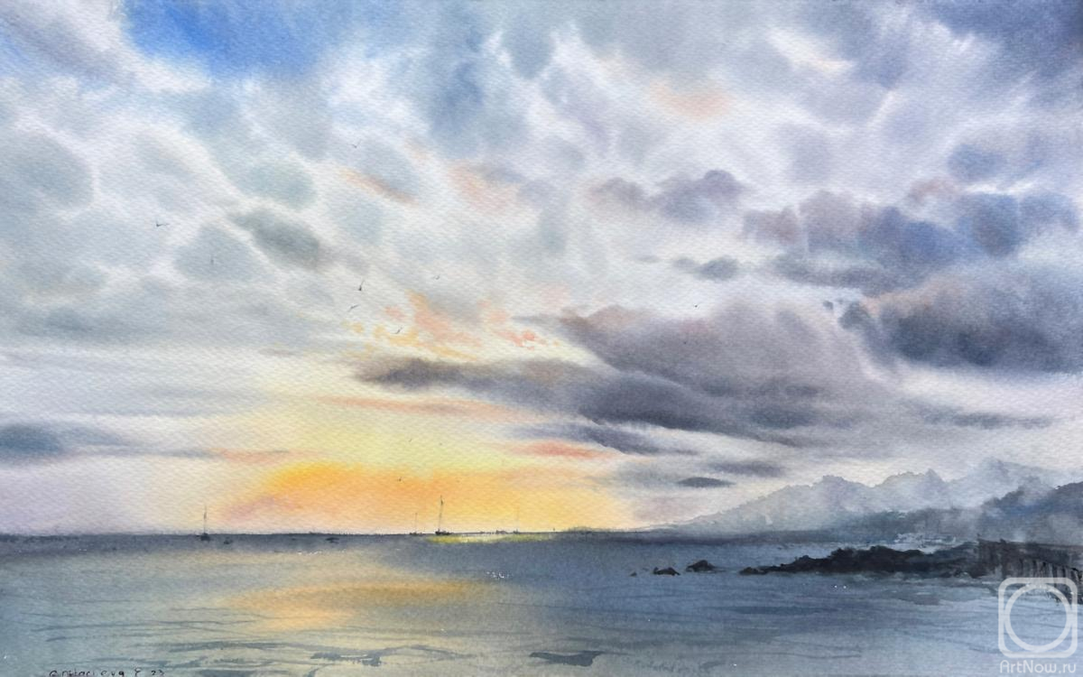 Gorbacheva Evgeniya. Sunset on the sea #12