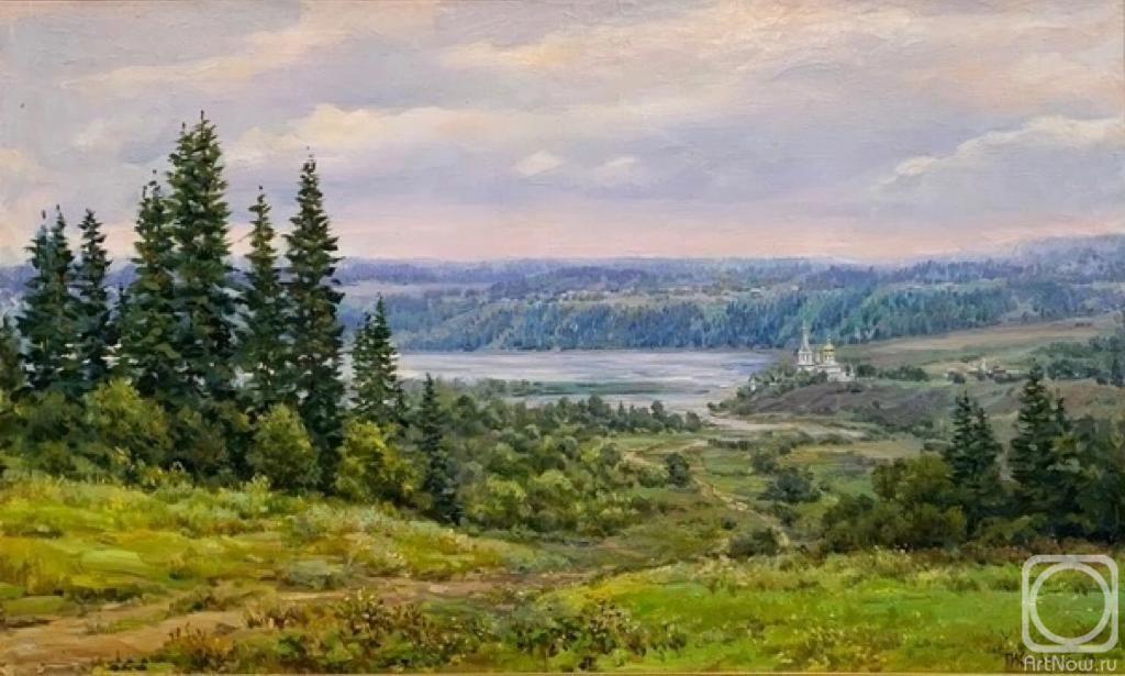 Krivenko Peter. View of the St. Tryphon Convent near the city of Perm