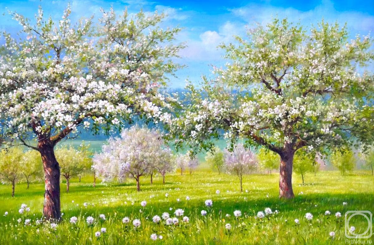 Romm Alexandr. Apple trees in bloom