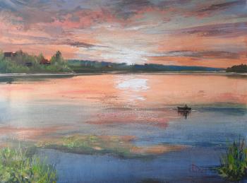 Dawn on the pond (Lake Moscow). Lednev Alexsander