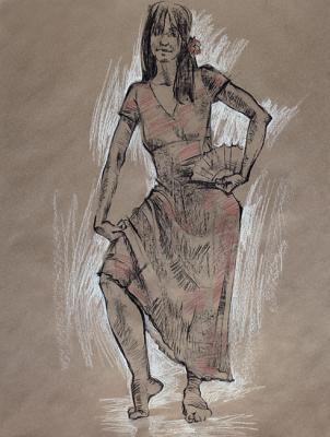 Картина «Камилла в красном»