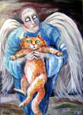THE BLIND ANGEL & HIS SEEING-EYED CAT. Nesis Elisheva