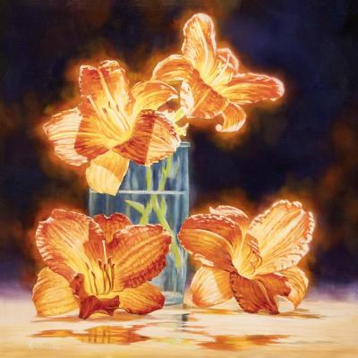 Sunshine in petals or still life with lily. Kravchenko Yuliya