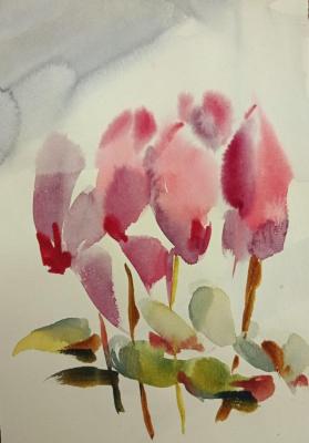 Cyclamen (etude 1) (Crimson Flowers). Holodova Liliya