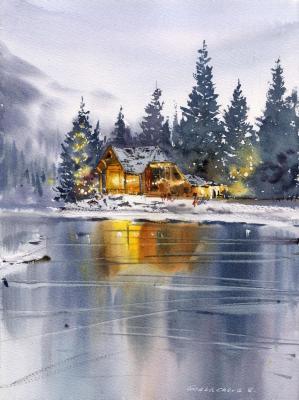 House on the lake. Scandinavia. Gorbacheva Evgeniya