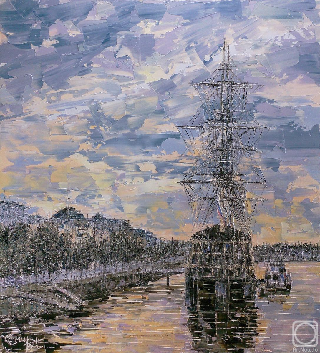 Smirnov Sergey. Dawn over the Neva River