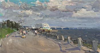 Windy day. Volga (Russian Impressionism). Makarov Vitaly