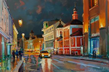 "The warm light of Maroseyka". Moscow (Night Moscow). Shalaev Alexey