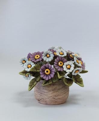 Ceramic multicolored daisies. Ustinova Vera