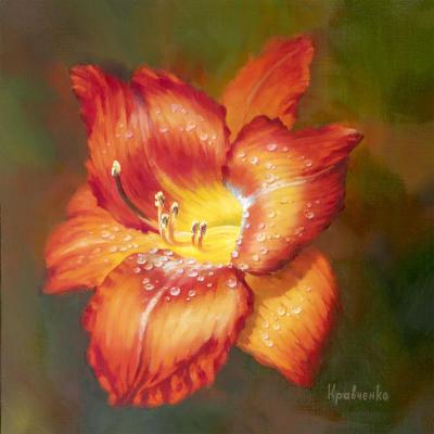 Scarlet Flower (Lily Of The Valley Painting). Kravchenko Yuliya