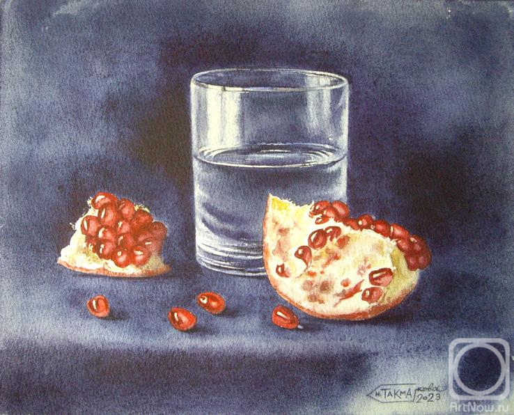 Takmakova Natalya. A study with a pomegranate