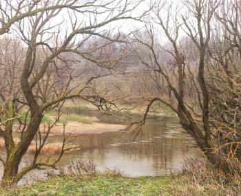 Autumn silence of rakit (River Image). Kovalev Denis