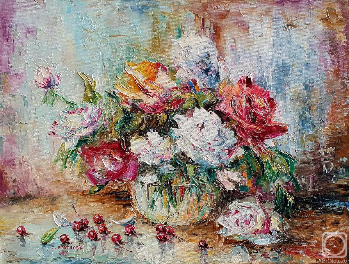 Kruglova Svetlana. Cherries and roses