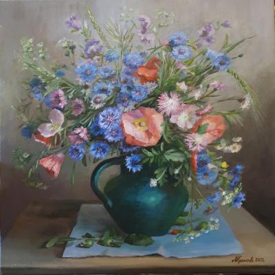 Still life with poppies and cornflowers (Still Life With Cornflowers). Kulakova Aleksandra