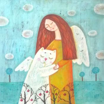 An angel for a cat (Painting For The Collection). Razina Elena