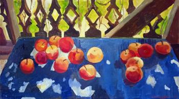 Apples in the veranda (Summer Veranda). Petrovskaya-Petovraji Olga