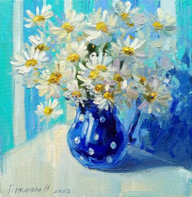 Still life with daisies (Decorative Painting). Gerasimova Natalia