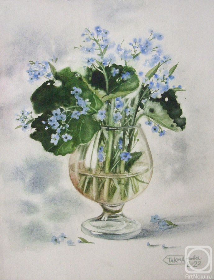 Takmakova Natalya. A small bouquet of forget-me-nots