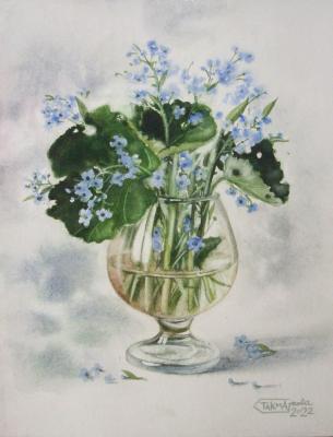 A small bouquet of forget-me-nots