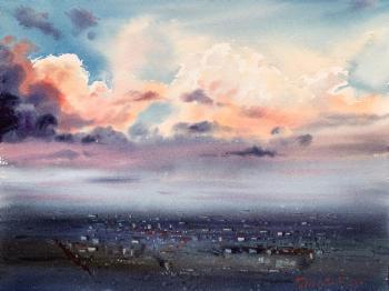 City Cloudscape at Sunrise. Gorbacheva Evgeniya